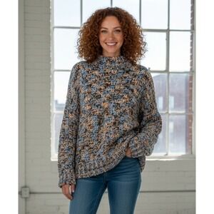 Altar'd State Kyra Sweater Womens 2XL Multicolor Chunky Knit Mock Neck Warm Wear